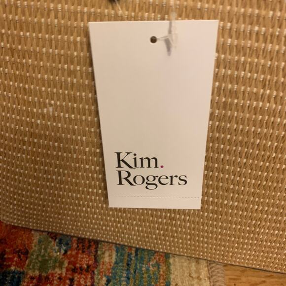 Kim Rogers Womens Wicker Straw Satchel Shoulder Purse Crossbody Bag Brown Boho - Picture 8 of 16